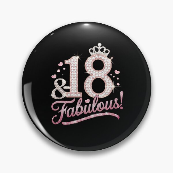 Item preview, 18 & Fabulous 18 Year Old 18th Birthday Diamond Crown Pink  designed and sold by MarryIsMonth.