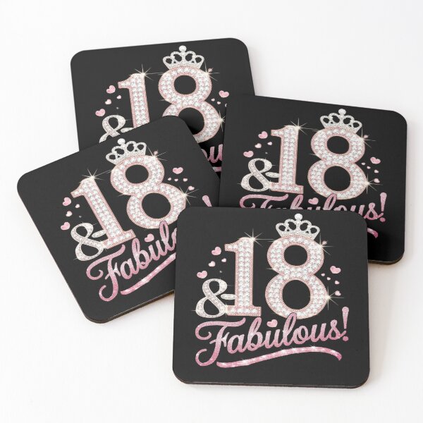 Item preview, 18 & Fabulous 18 Year Old 18th Birthday Diamond Crown Pink  designed and sold by MarryIsMonth.