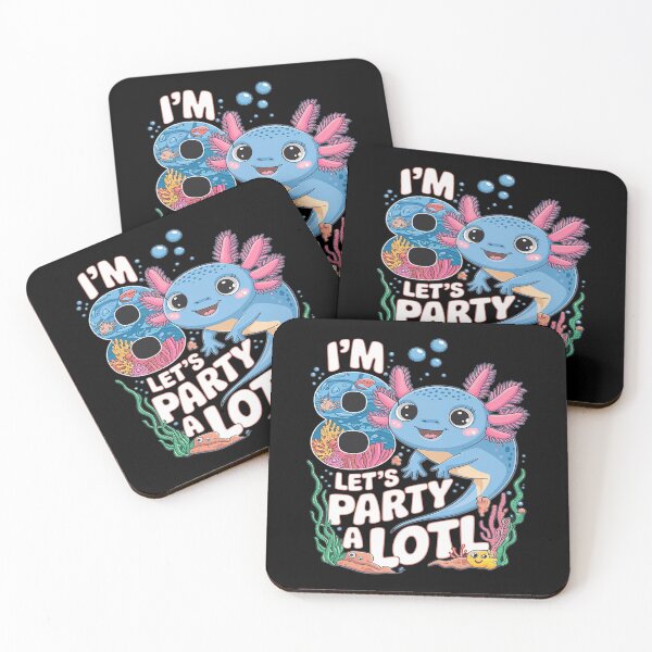 Item preview, I'm 8 Let's Party A Lotl 8th Birthday Cute Axolotl Lovers  designed and sold by FadeOfThrone.