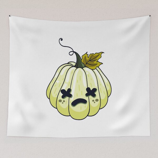 Item preview, Sad Ghost Pumpkin Cute Halloween Illustration designed and sold by Horrify.