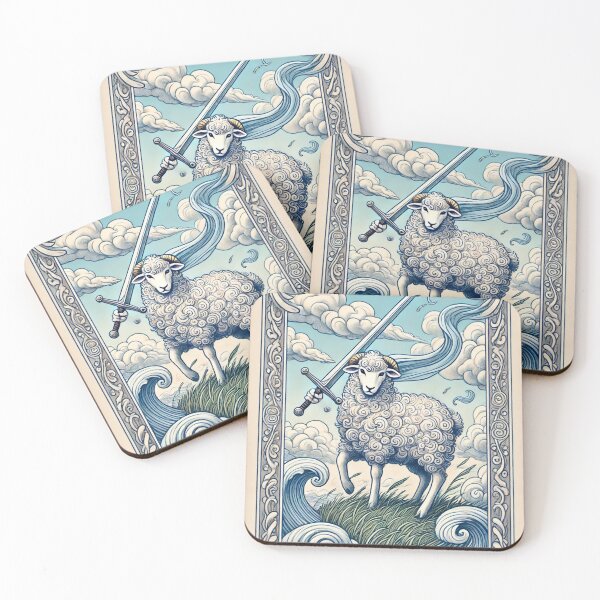 Item preview, Sheepism – Page of Swords Tarot Card designed and sold by Thpoar.