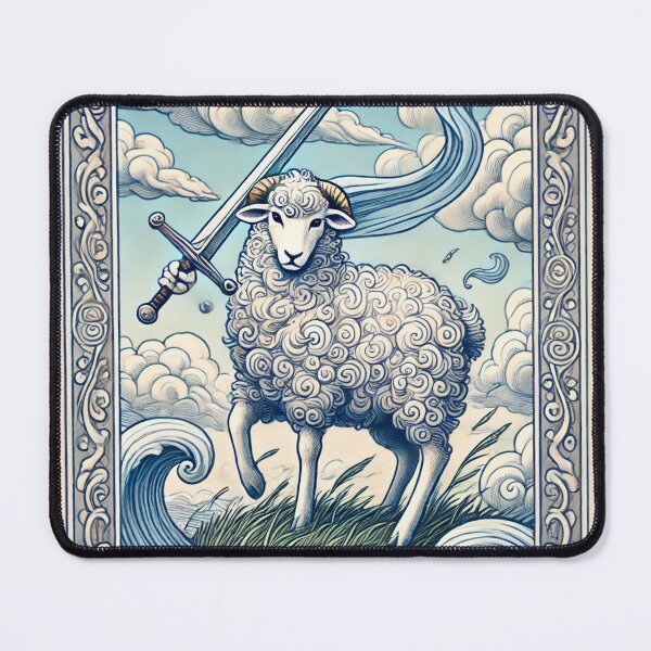 Item preview, Sheepism – Page of Swords Tarot Card designed and sold by Thpoar.