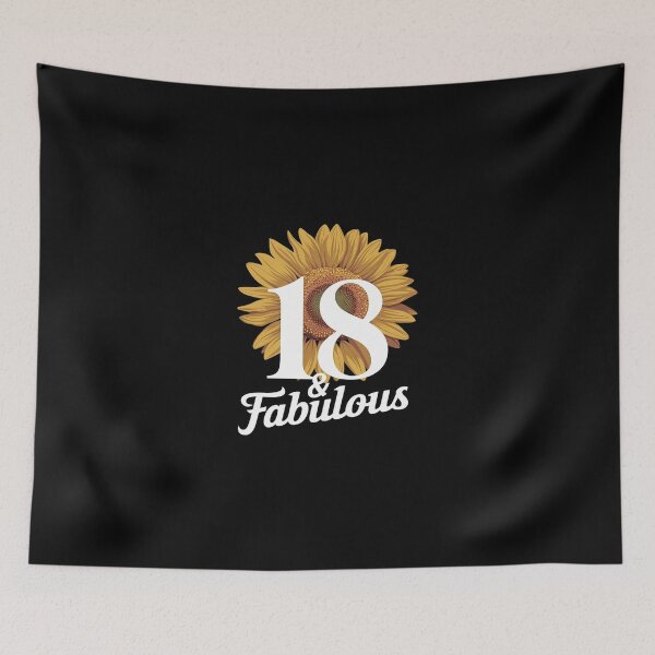 Item preview, 18 & Fabulous 18 Years Old 18th Sunflower Birthday  designed and sold by SyntaxClaw.