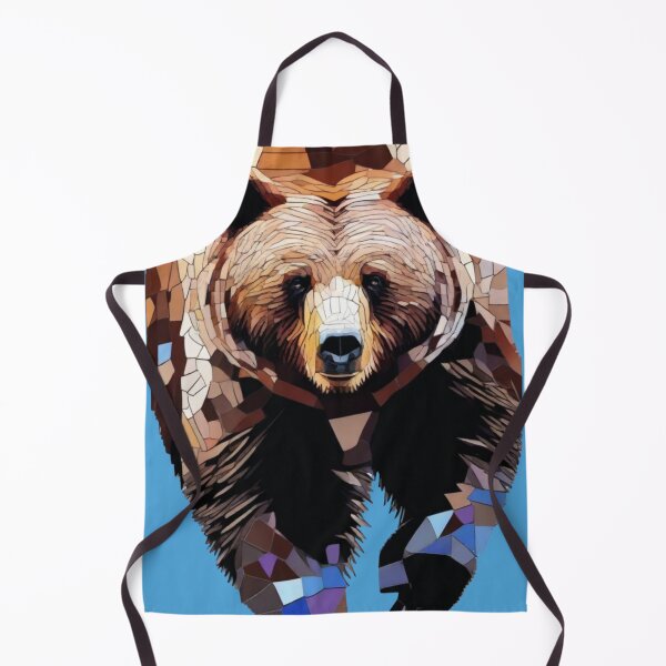 Item preview, bear walking mosaic designed and sold by designmari.