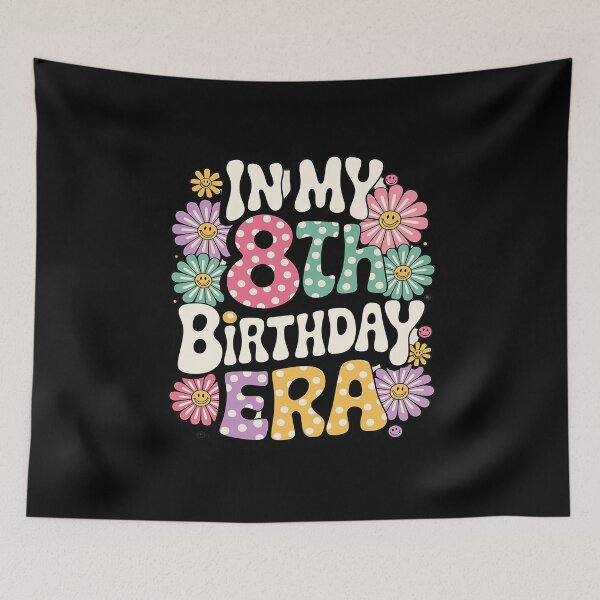 Item preview, In My 8th Birthday Era Bday 8 Year Old Birthday Girl Groovy designed and sold by FadeOfThrone.