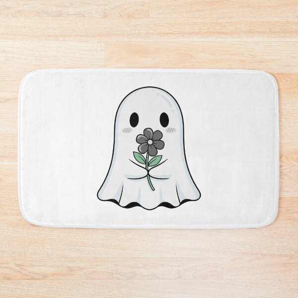 Item preview, Cute Ghost Holding Flower Kawaii Halloween Illustration designed and sold by Horrify.