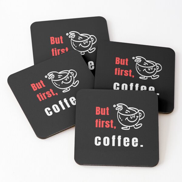 Item preview, But First Coffee – Funny Minimal Coffee Quote Typography - Line Art designed and sold by MK-Charlie.