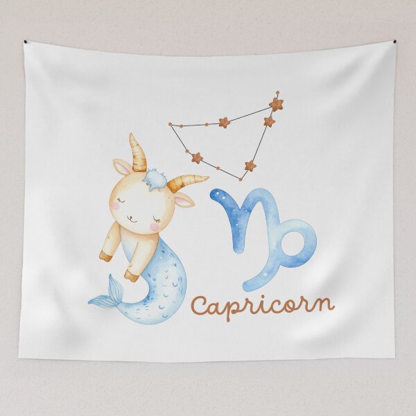 Item preview, Cute Capricorn Zodiac Illustration designed and sold by Rutvain.