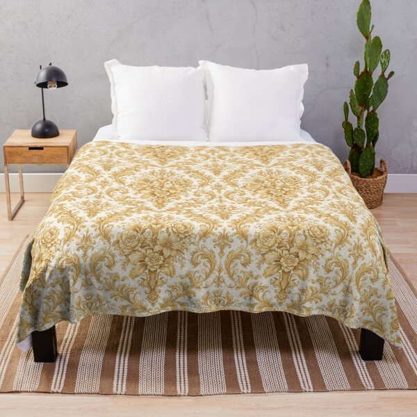 Item preview, Gold Damask Floral designed and sold by Poetic Patterns Studio.