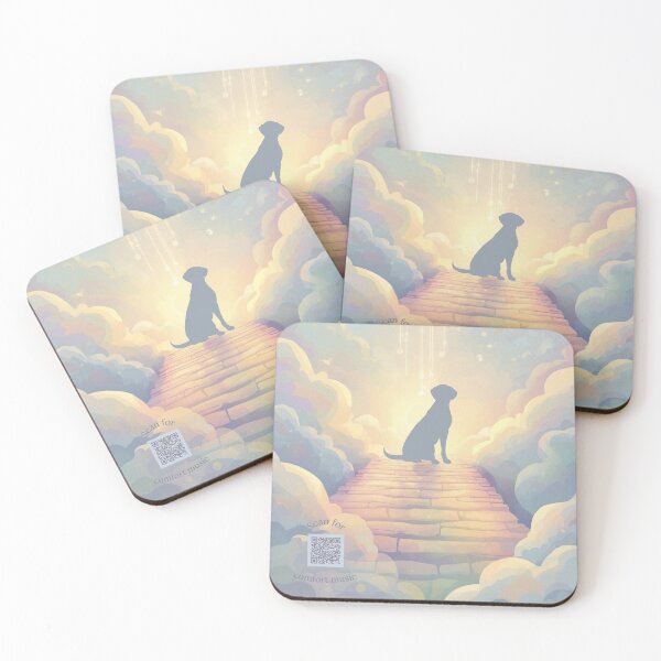 Item preview, Blue Labrador Memorial with Healing Grief Playlist QR Code designed and sold by Esterlane.