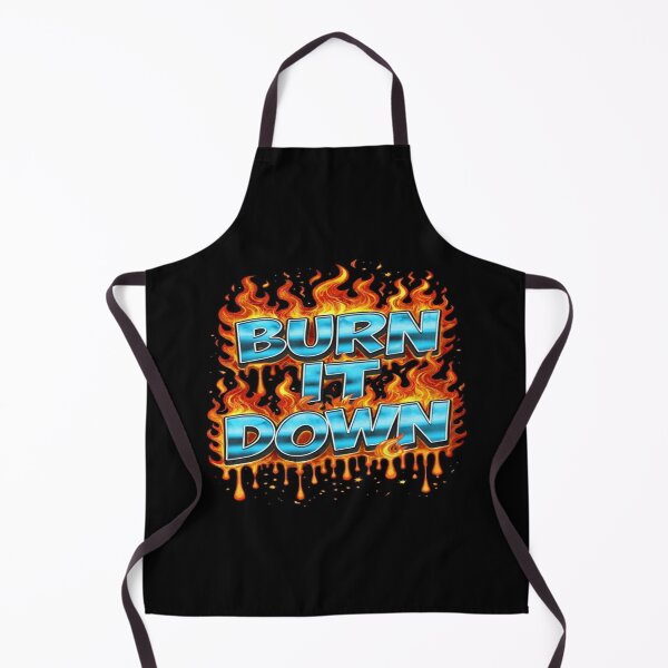 Item preview, Fiery “Burn It Down” Typography – Bold Flame Art for Rebels, Rock Fans & Motivational Posters designed and sold by Bright Nest Studio.
