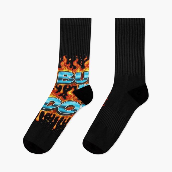 Item preview, Fiery “Burn It Down” Typography – Bold Flame Art for Rebels, Rock Fans & Motivational Posters designed and sold by Bright Nest Studio.