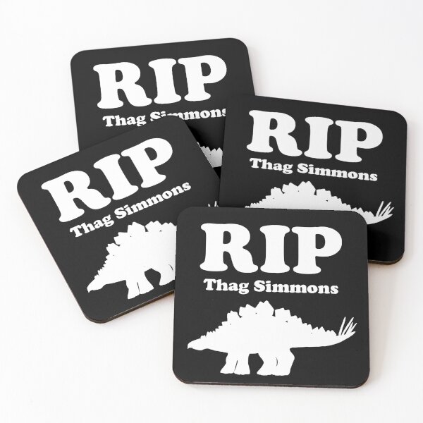 Item preview, RIP Thag Simmons - White Version - Tribute designed and sold by rowenaaitkenillustration.