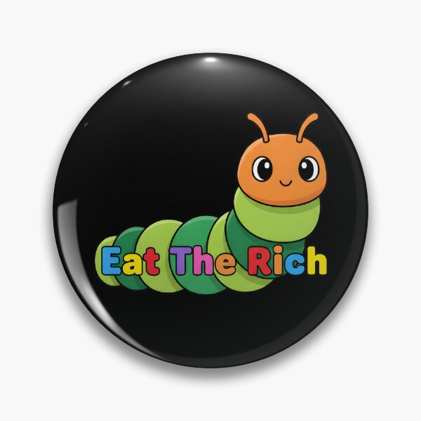 Item preview, Eat The Rich-Funny Cartoon Garden Caterpillar Art  designed and sold by DrawHandArt.