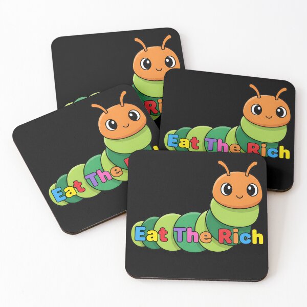 Item preview, Eat The Rich-Funny Cartoon Garden Caterpillar Art  designed and sold by DrawHandArt.