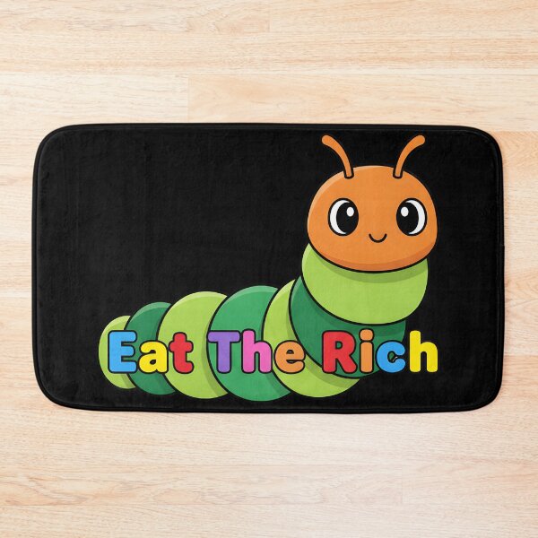 Item preview, Eat The Rich-Funny Cartoon Garden Caterpillar Art  designed and sold by DrawHandArt.
