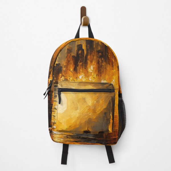 Item preview, Moonfire Skyline - Fiery Cityscape Under Full Moon designed and sold by Joey Santiago.
