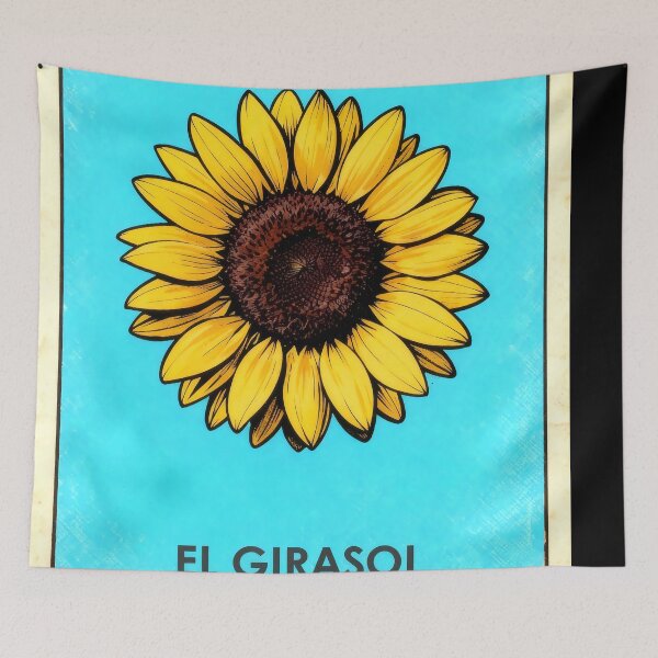 Item preview, Sunflower Sun Flower Mexican Loteria Card designed and sold by ConcienciaEco.