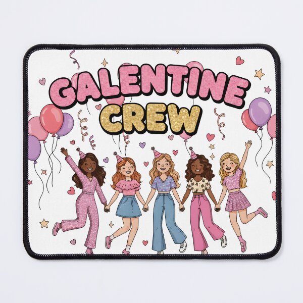 Item preview, Galentine Crew – Cute Girls Holding Hands Friendship Party Valentine Design designed and sold by Happy'CLICK'.