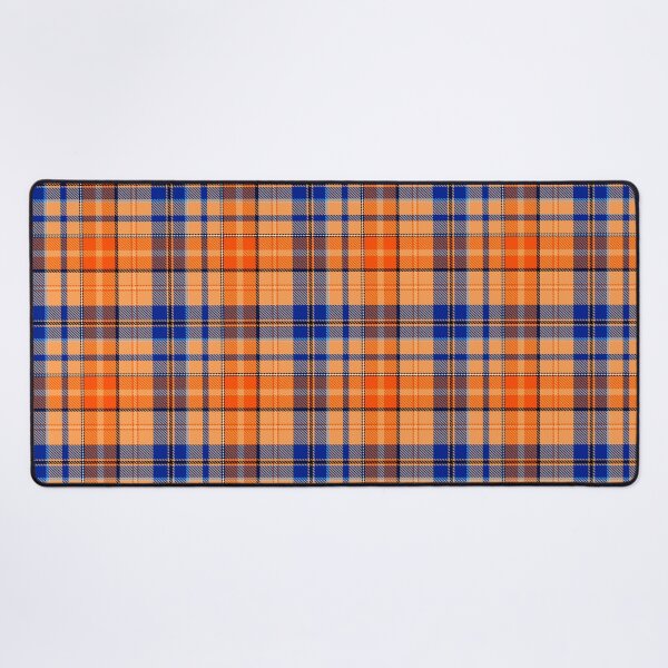 Item preview, Blue and Orange Tartan Plaid On Orange Background  designed and sold by PatternTitan.