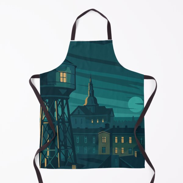 Item preview, Poland - Silesia - Nikiszowiec at Night – Atmospheric Katowice Illustration designed and sold by darekkocurek.