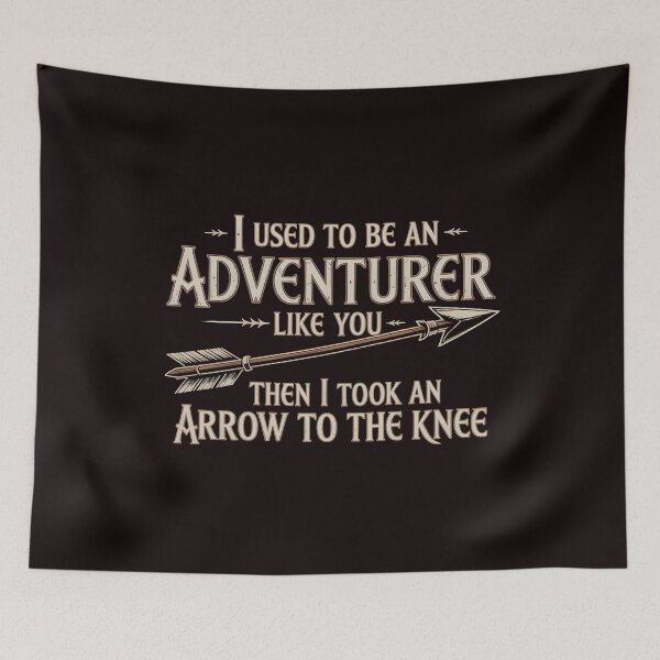Item preview, I Used To Be An Adventurer Like You – Funny RPG Gamer Quote Art designed and sold by Redgiant87x.