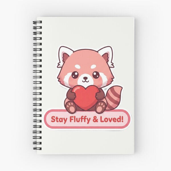 Item preview, Kawaii Red Panda Stay Fluffy and Loved Valentine Heart Sticker designed and sold by arup7980.