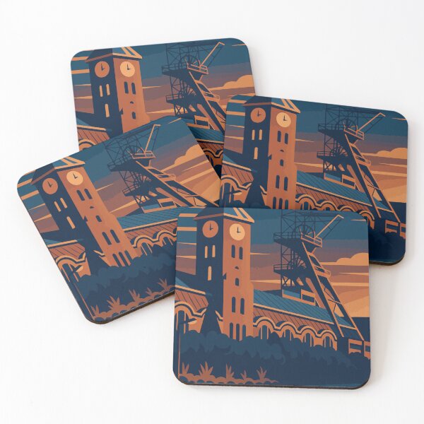 Item preview, Poland - Silesia - Nikiszowiec Mine Complex – Industrial Katowice Illustration designed and sold by darekkocurek.