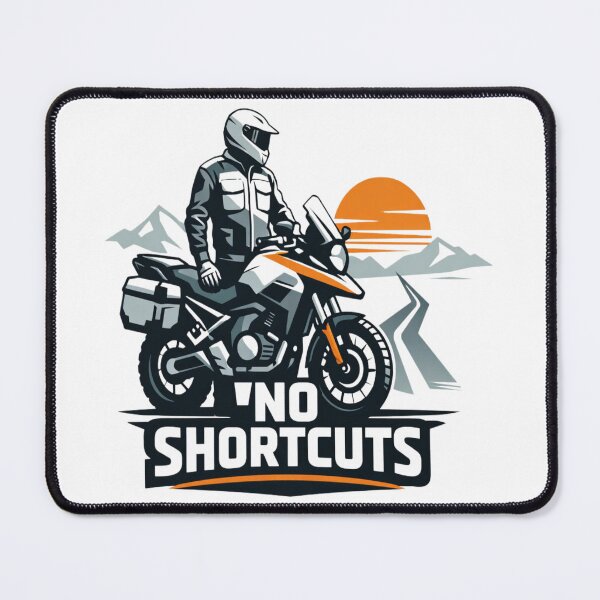 Item preview, No Shortcuts – Motorcycle Rider Discipline & Road Mindset T-Shirt designed and sold by RMTrendy.