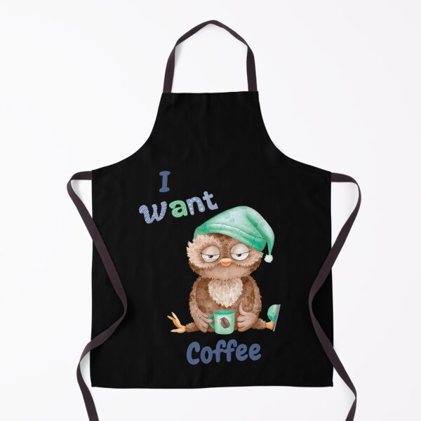 Item preview, I Want Coffee Owl designed and sold by Nightshade Pixie Creations.