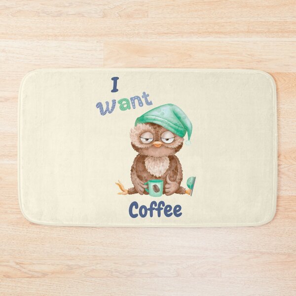 Item preview, I Want Coffee Owl designed and sold by Nightshade Pixie Creations.