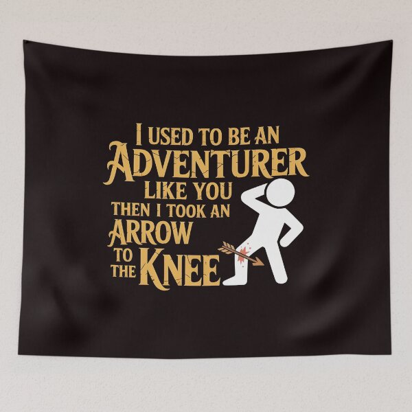 Item preview, I Used To Be An Adventurer Like You – Gaming Lover Fantasy Quote designed and sold by Redgiant87x.