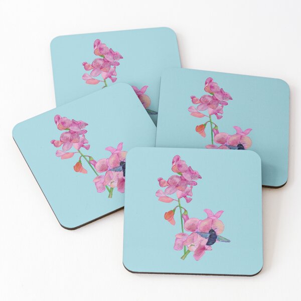 Item preview, Wild Bee and Everlasting pea flowers   designed and sold by Julia Doria.