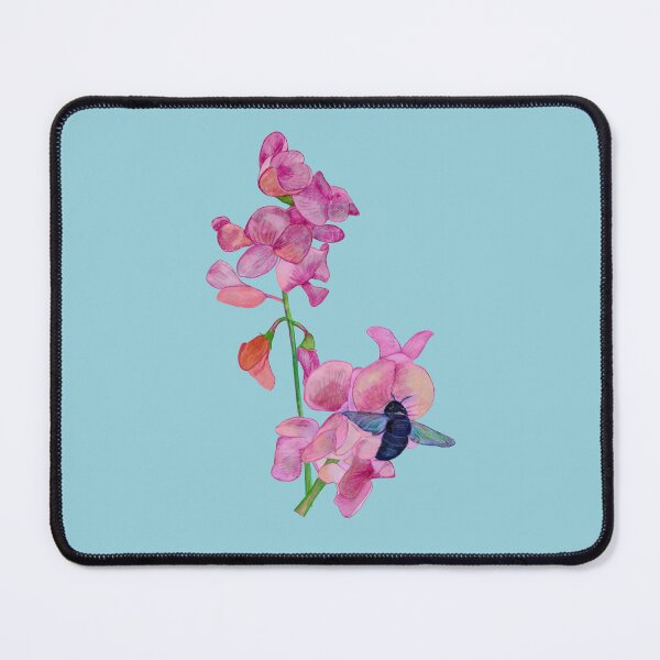 Item preview, Wild Bee and Everlasting pea flowers   designed and sold by Julia Doria.