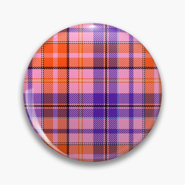 Item preview, Blue and Orange Tartan Plaid On Pink Background  designed and sold by PatternTitan.