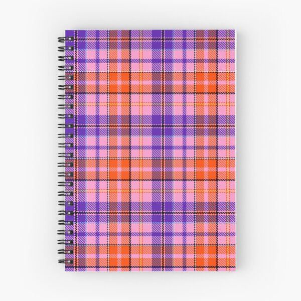 Item preview, Blue and Orange Tartan Plaid On Pink Background  designed and sold by PatternTitan.