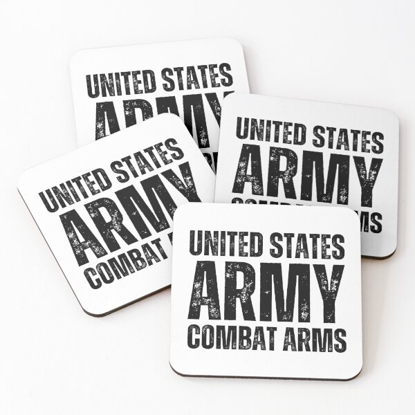 Item preview, United States Army Combat Arms – Rugged Military Pride Design black worn look font designed and sold by GFamilyC.