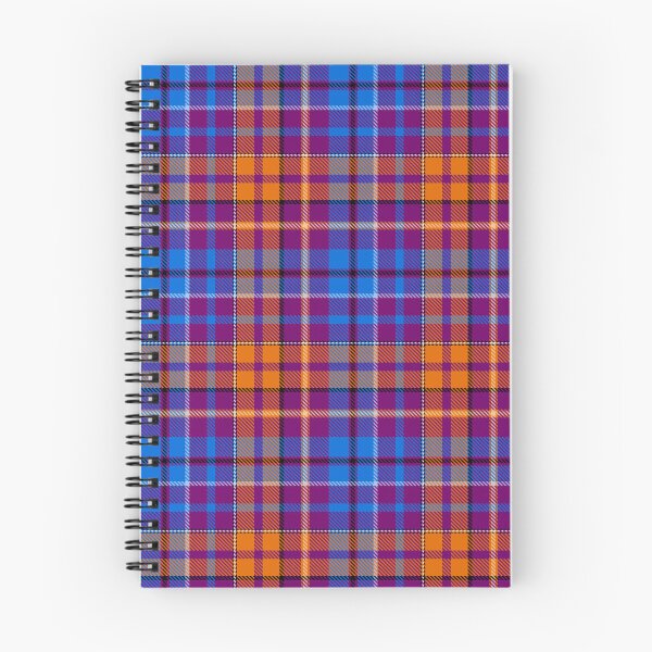 Item preview,  Blue and Orange Tartan Plaid On Purple Background  designed and sold by PatternTitan.