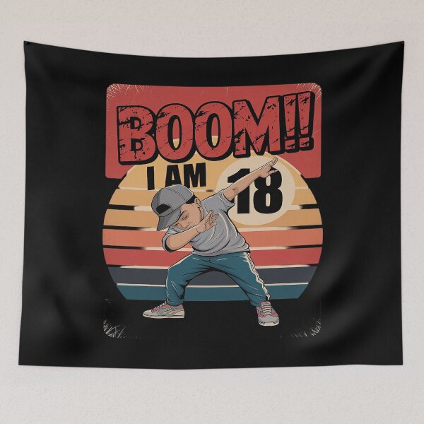 Item preview, 18th Birthday Boom I Am 18 Dabbing Boy Men Boys designed and sold by MarryIsMonth.