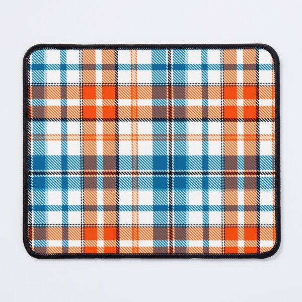 Item preview, Blue and Orange Tartan Plaid On White Background designed and sold by PatternTitan.