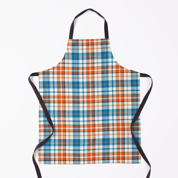 Item preview, Blue and Orange Tartan Plaid On White Background designed and sold by PatternTitan.