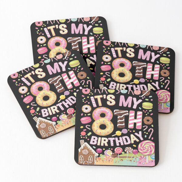 Item preview, It’s My 8th Birthday Sweet Candy 8 Year Old Girl Party  designed and sold by FadeOfThrone.