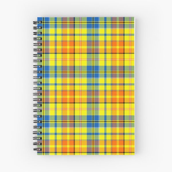 Item preview, Blue and Orange Tartan Plaid On Yellow Background  designed and sold by PatternTitan.