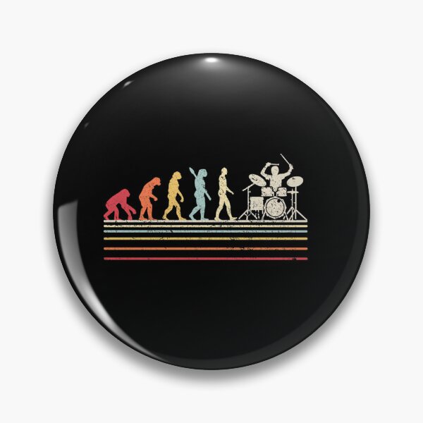 Item preview, Funny Drummer Graphic. Retro Vintage Evolution Of Man Print designed and sold by GabriellHahn.