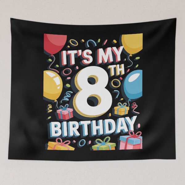 Item preview, It's My 8th Birthday 8 Eight Happy Birthday Boys or Girls  designed and sold by FadeOfThrone.