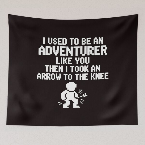 Item preview, I Used To Be An Adventurer Like You – RPG Gaming Humor Arrow in the Knee designed and sold by Redgiant87x.