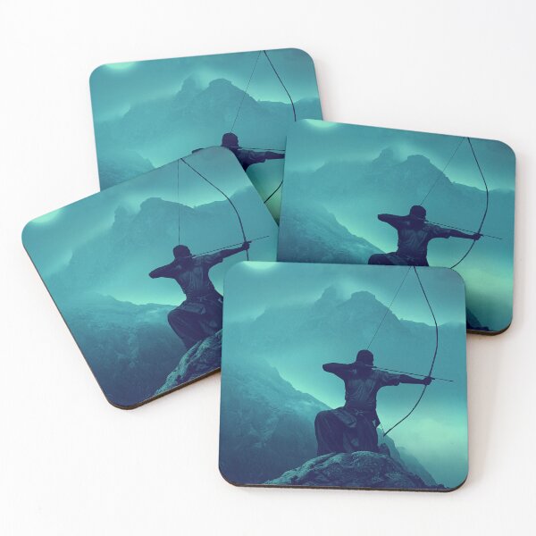 Item preview, Kyudo Archer at Moonlight  - Dramatic Japanese Archery Illustration designed and sold by darekkocurek.