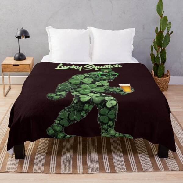 Item preview, Lucky Squatch St Patrick's Day Bigfoot Shamrock Beer Funny Irish Sasquatch designed and sold by Syrupulse.