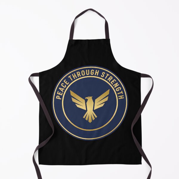 Item preview, Peace Through Strength Patriotic Bald Eagle Emblem designed and sold by DrawHandArt.