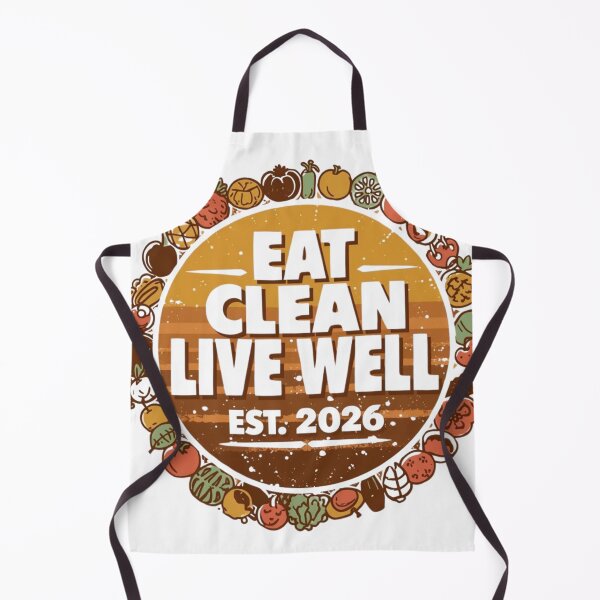 Item preview, Eat Clean Live Well Vintage Badge - Retro 70s Health Fitness designed and sold by QuikFun.